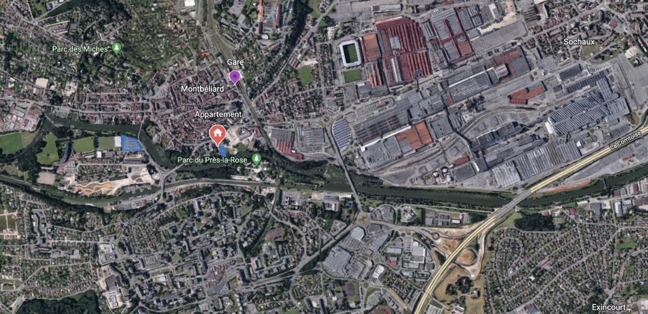 Appartement Avec Terrasse Et Parking Gratuit Accole Montbeliard Luaran gambar